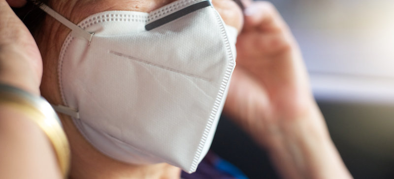 Inexpensive, accessible device provides visual proof that masks block droplets